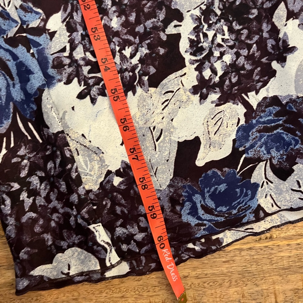 NWOT Free People Worth the Wait Floral Maxi Dress Dark Night XL Satin Slip - Picture 15 of 15